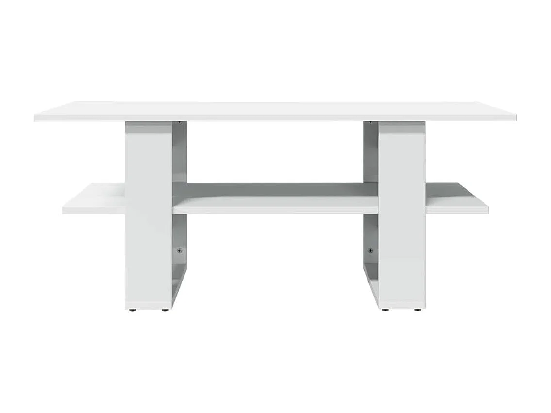 Mesa de centro | Mesa de apoio 102x55x42 cm derivados de madeira branco