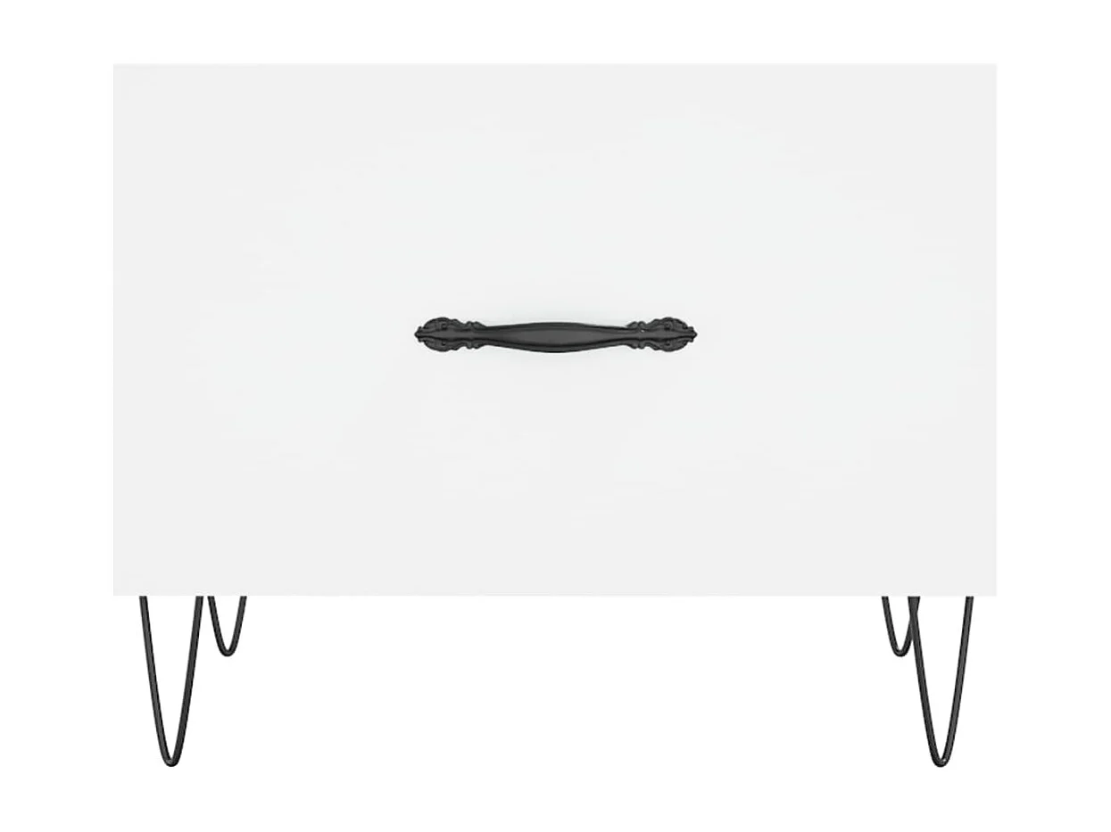 Lot de 2 Tables basses-Tables d'appoint blanc 50x50x40 cm bois d'ingénierie SHL36132