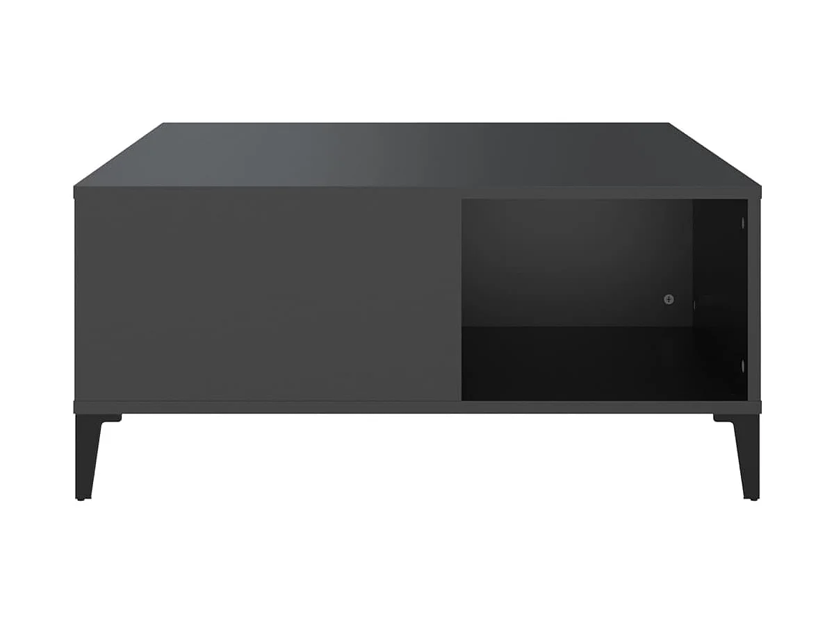 Table basse salon-Table d'appoint noir 80x80x36,5 cm bois d'ingénierie SHL69305