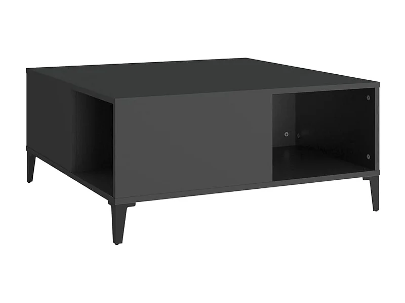Table basse salon-Table d'appoint noir 80x80x36,5 cm bois d'ingénierie SHL69305