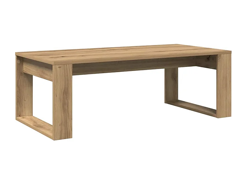 Mesa de centro-Mesa auxiliar patas metal OSLO madera maciza marrón 85x50x45cm SHL1283