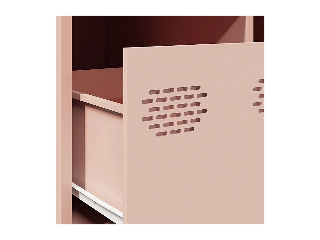 Table basse salon-Table d'appoint rose 101,5x50x43,5 cm acier laminé à froid SHL37385