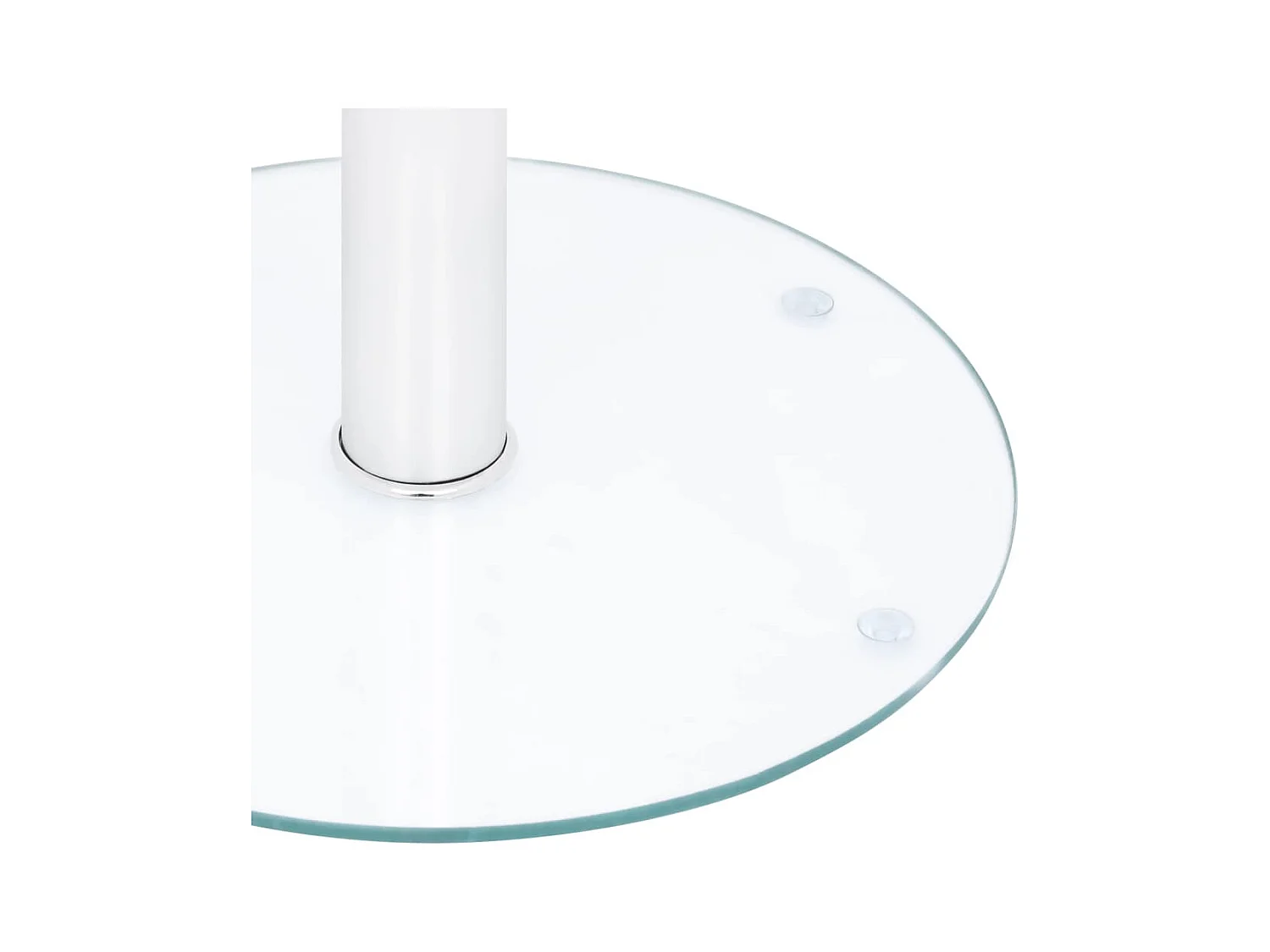 Mesa de centro | Mesa de apoio 40 cm vidro temperado transparente