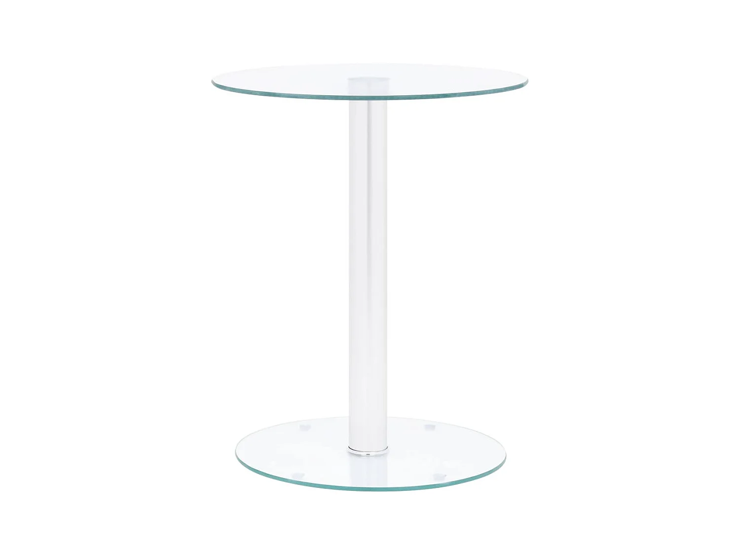 Mesa de centro | Mesa de apoio 40 cm vidro temperado transparente
