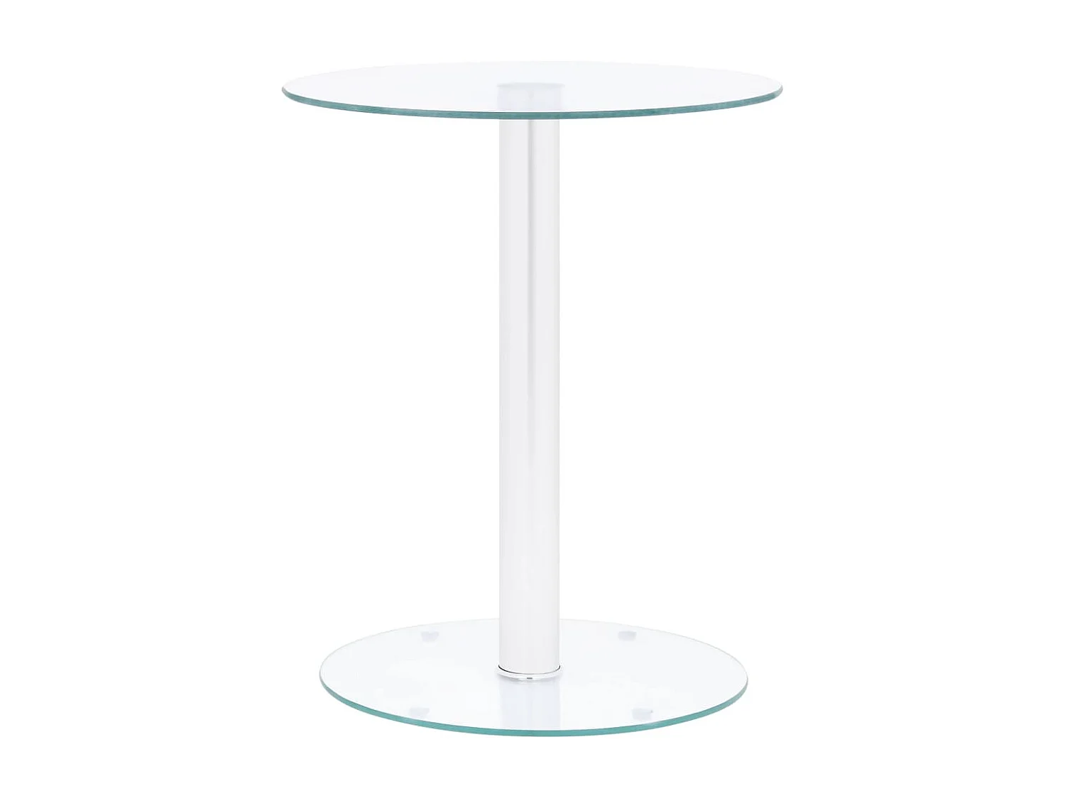 Couchtisch-Beistelltisch-Sofatisch Transparent 40 cm Hartglas SHL3573