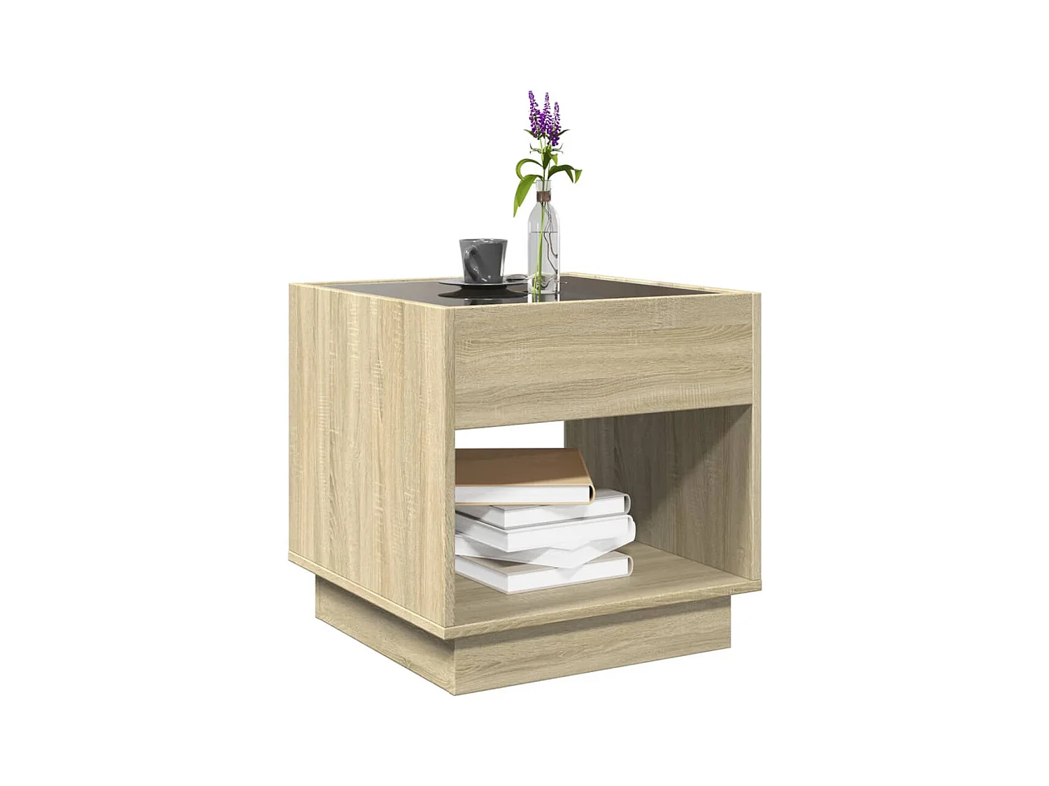 Mesa de centro-Mesa auxiliar madera de ingeniería gris Sonoma 55x55x42 cm SHL1138
