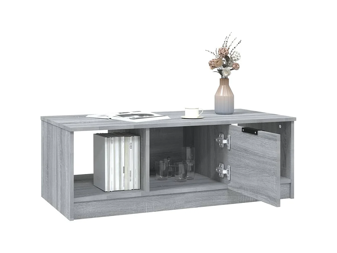 Mesa de centro | Mesa auxiliar madera contrachapada negro 102x50x44 cm SHL2051