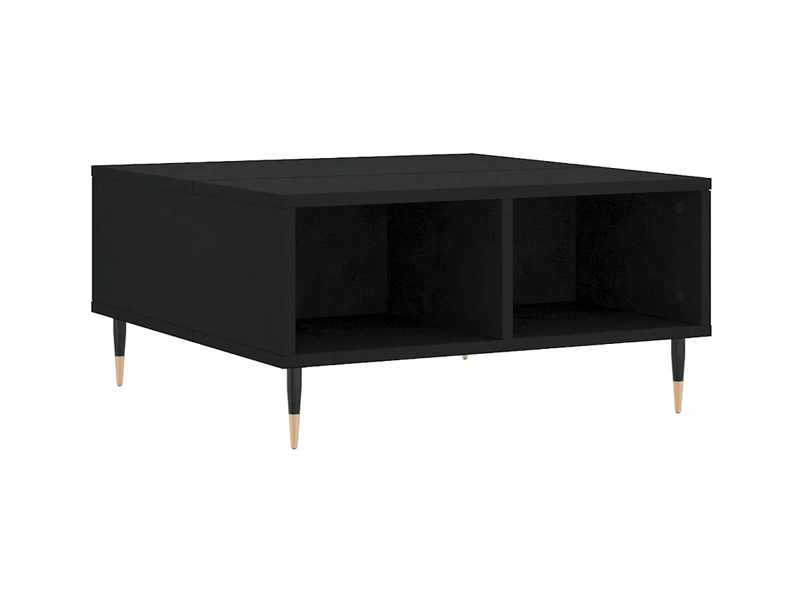 Table basse salon-Table d'appoint noir 60x60x30 cm bois d'ingénierie SHL4303