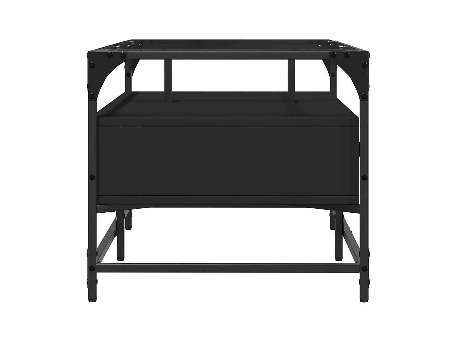 Mesa de centro-Mesa auxiliar madera contrachapada blanco 90x50x40 cm SHL3686