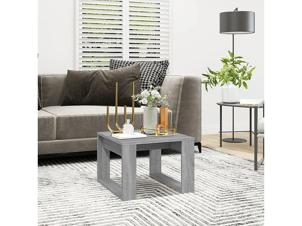 Mesa de centro | Mesa auxiliar madera de ingeniería gris Sonoma 32x32x30 cm SHL807357