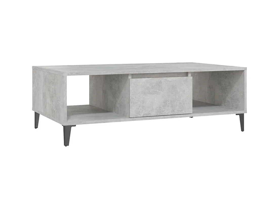 Table basse salon-Table d'appoint gris béton 103,5x60x35 cm bois d'ingénierie SHL85808