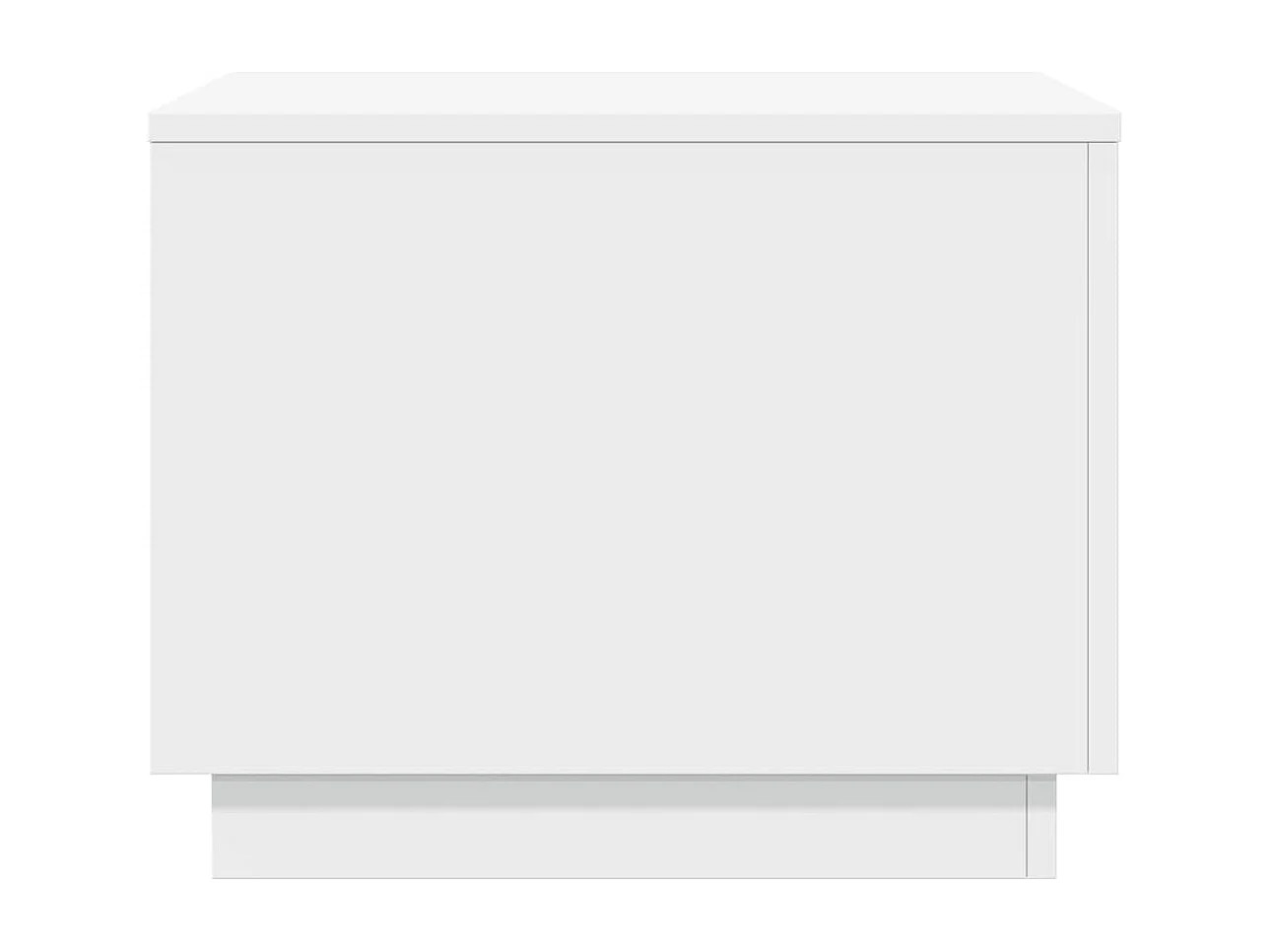 Mesa de centro-Mesa auxiliar de madera maciza de pino blanco 60x61x32,5 cm SHL4884