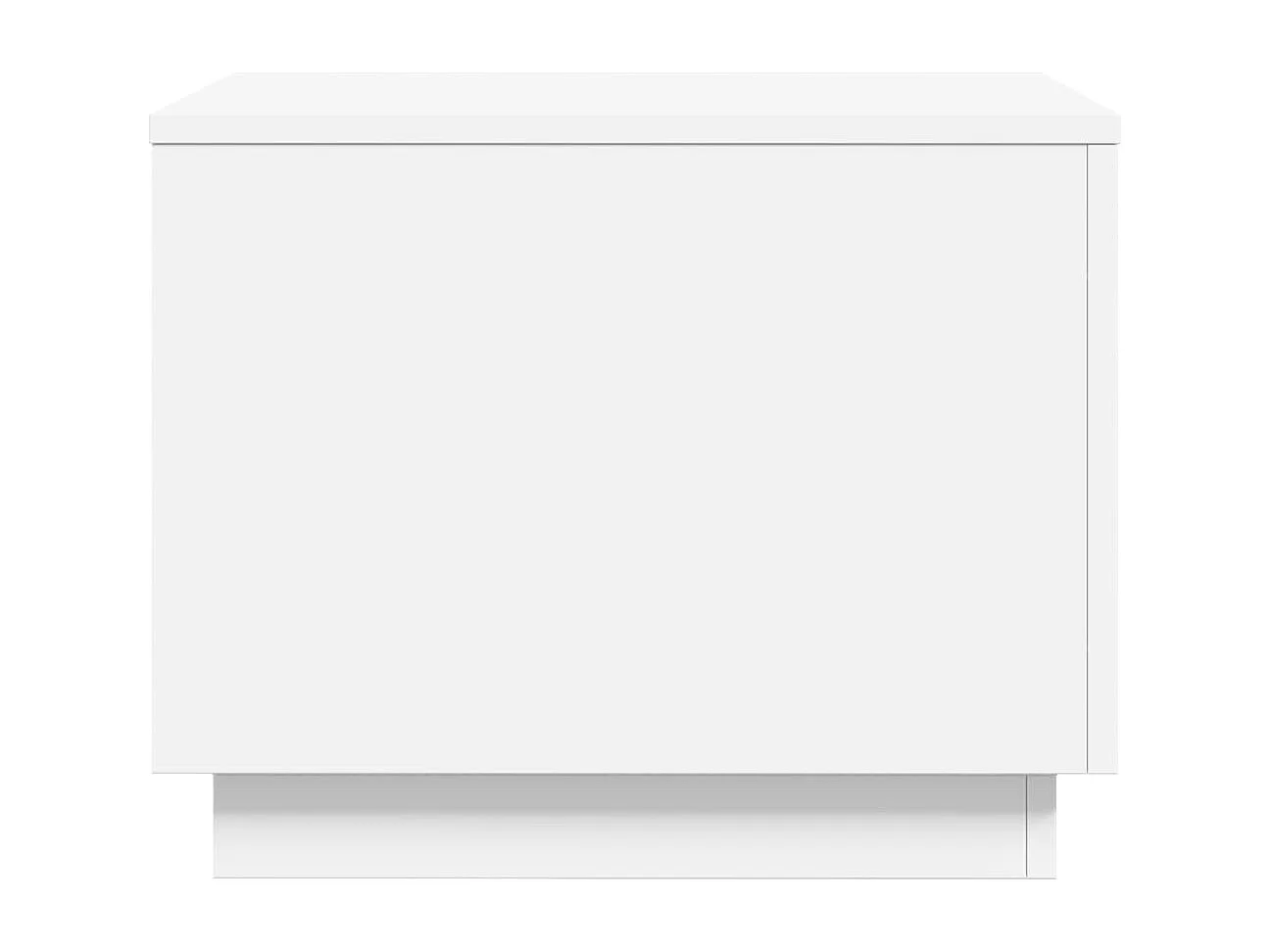 Mesa de centro-Mesa auxiliar de madera maciza de pino blanco 60x61x32,5 cm SHL4884