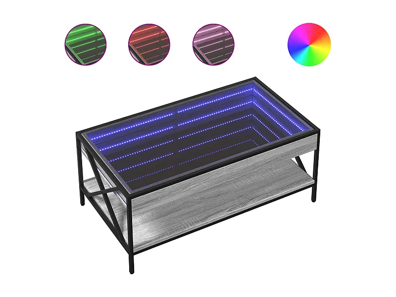 Mesa de centro-Mesa auxiliar madera de ingeniería roble marrón 105x55x32 cm SHL316945