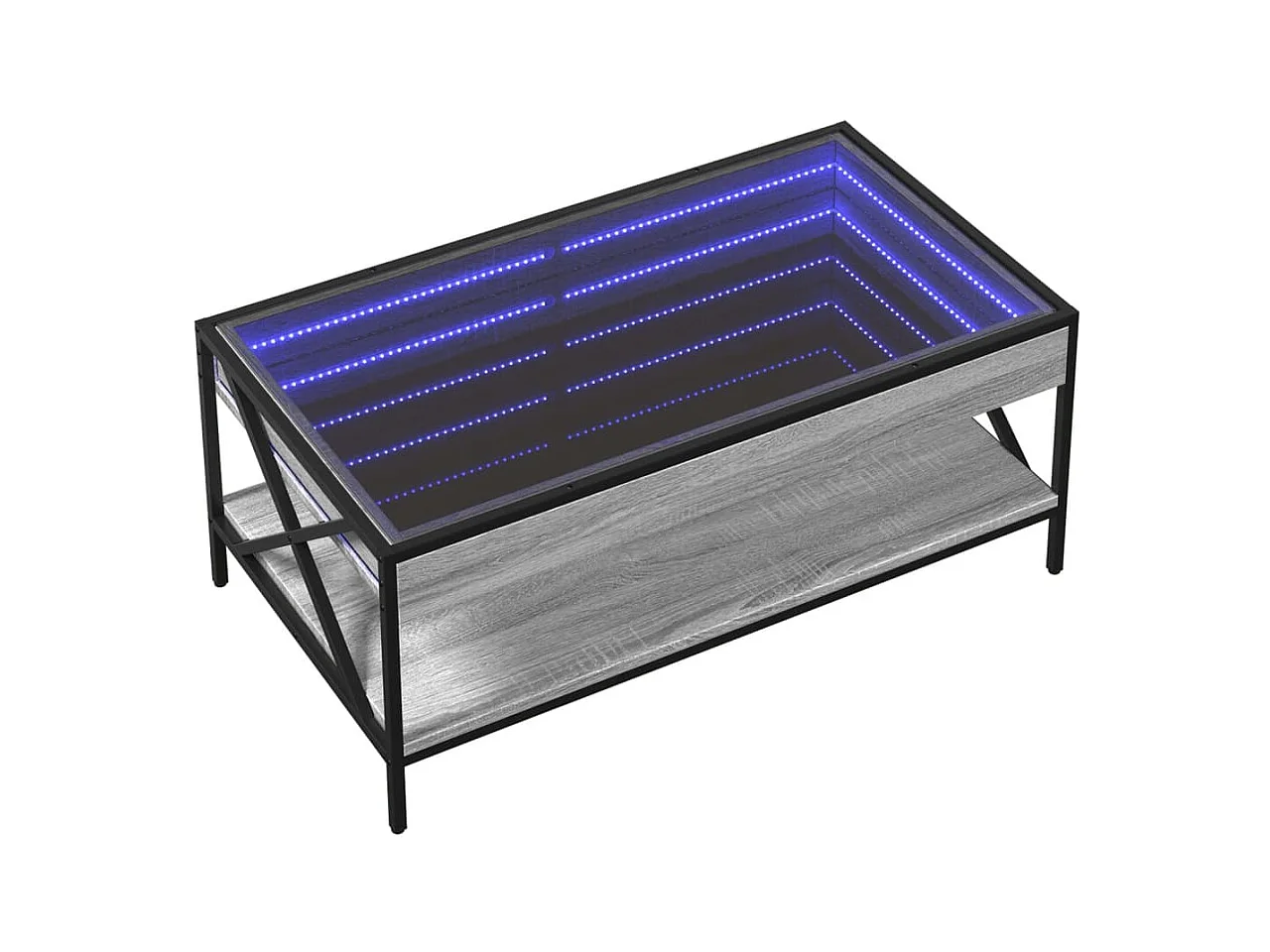 Mesa de centro-Mesa auxiliar madera de ingeniería roble marrón 105x55x32 cm SHL316945