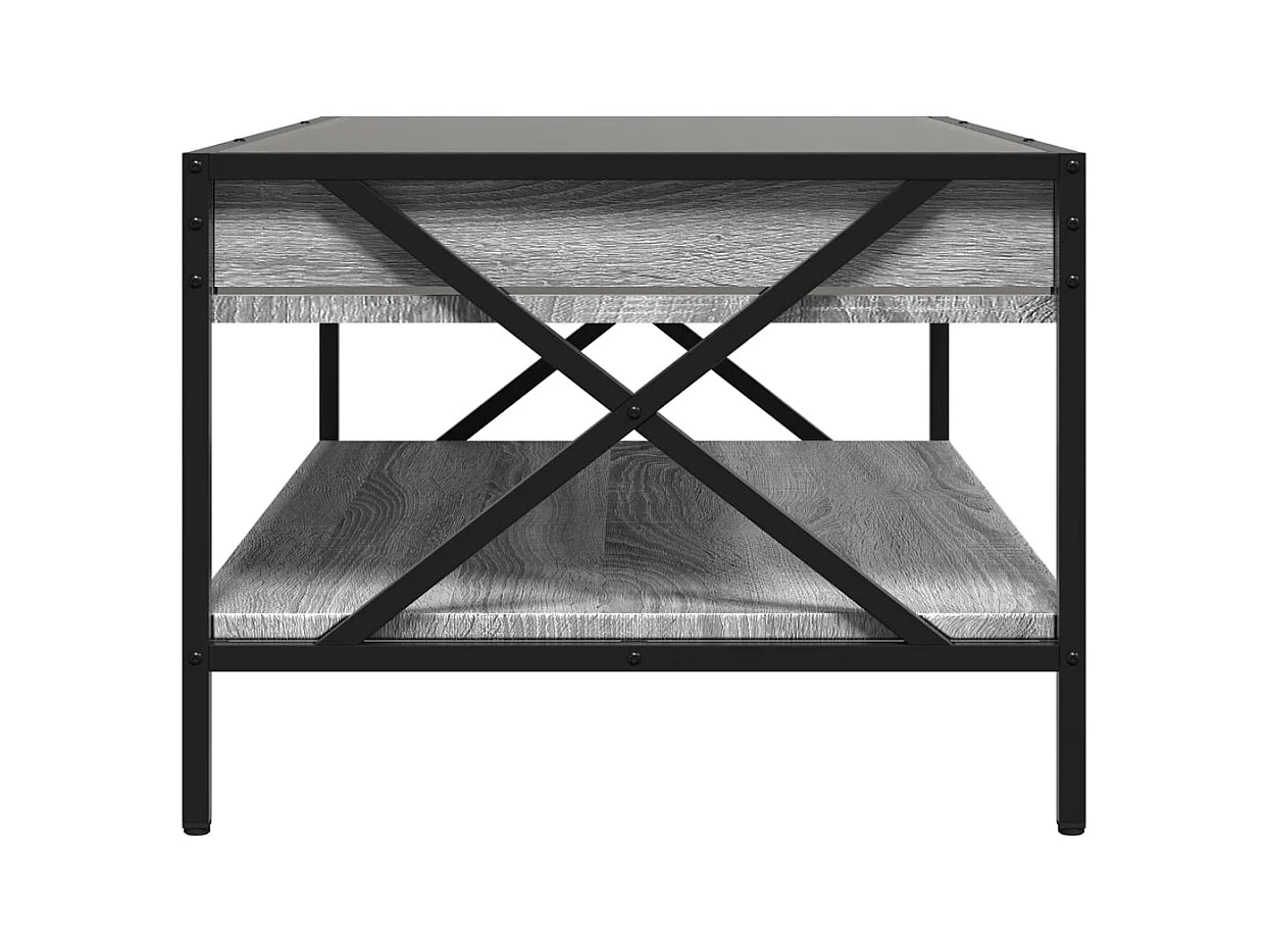 Mesa de centro-Mesa auxiliar madera de ingeniería roble marrón 105x55x32 cm SHL316945