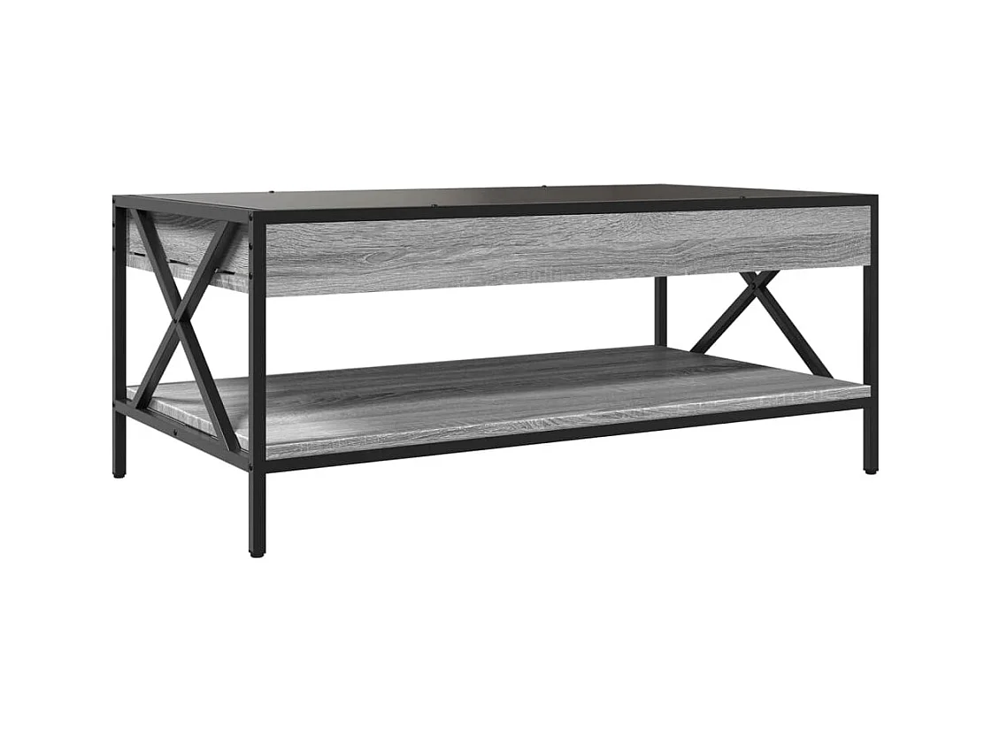 Mesa de centro-Mesa auxiliar madera de ingeniería roble marrón 105x55x32 cm SHL316945
