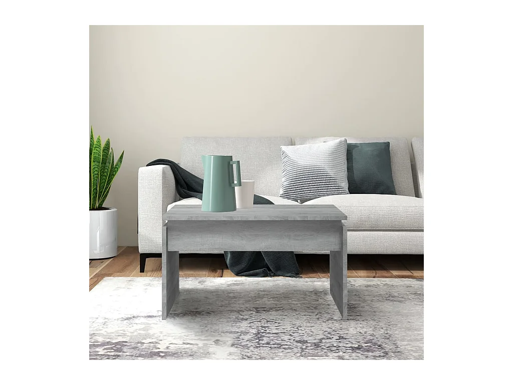 Mesa de centro | Mesa auxiliar madera de ingeniería gris Sonoma 50x46x50 cm SHL3346