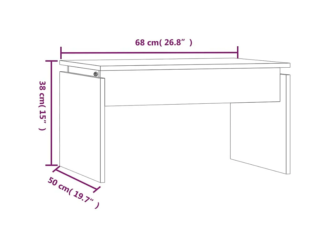 Mesa de centro | Mesa auxiliar madera de ingeniería gris Sonoma 50x46x50 cm SHL3346
