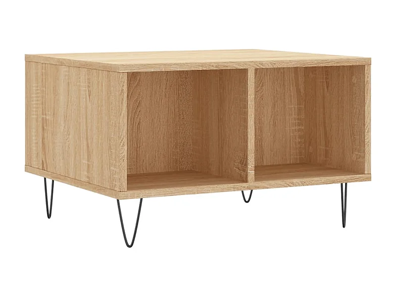 Mesa de centro | Mesa auxiliar madera ingeniería gris hormigón 59,5x59,5x40 cm SHL3582