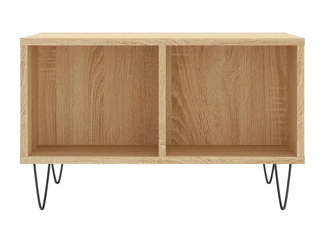 Mesa de centro | Mesa auxiliar madera ingeniería gris hormigón 59,5x59,5x40 cm SHL3582