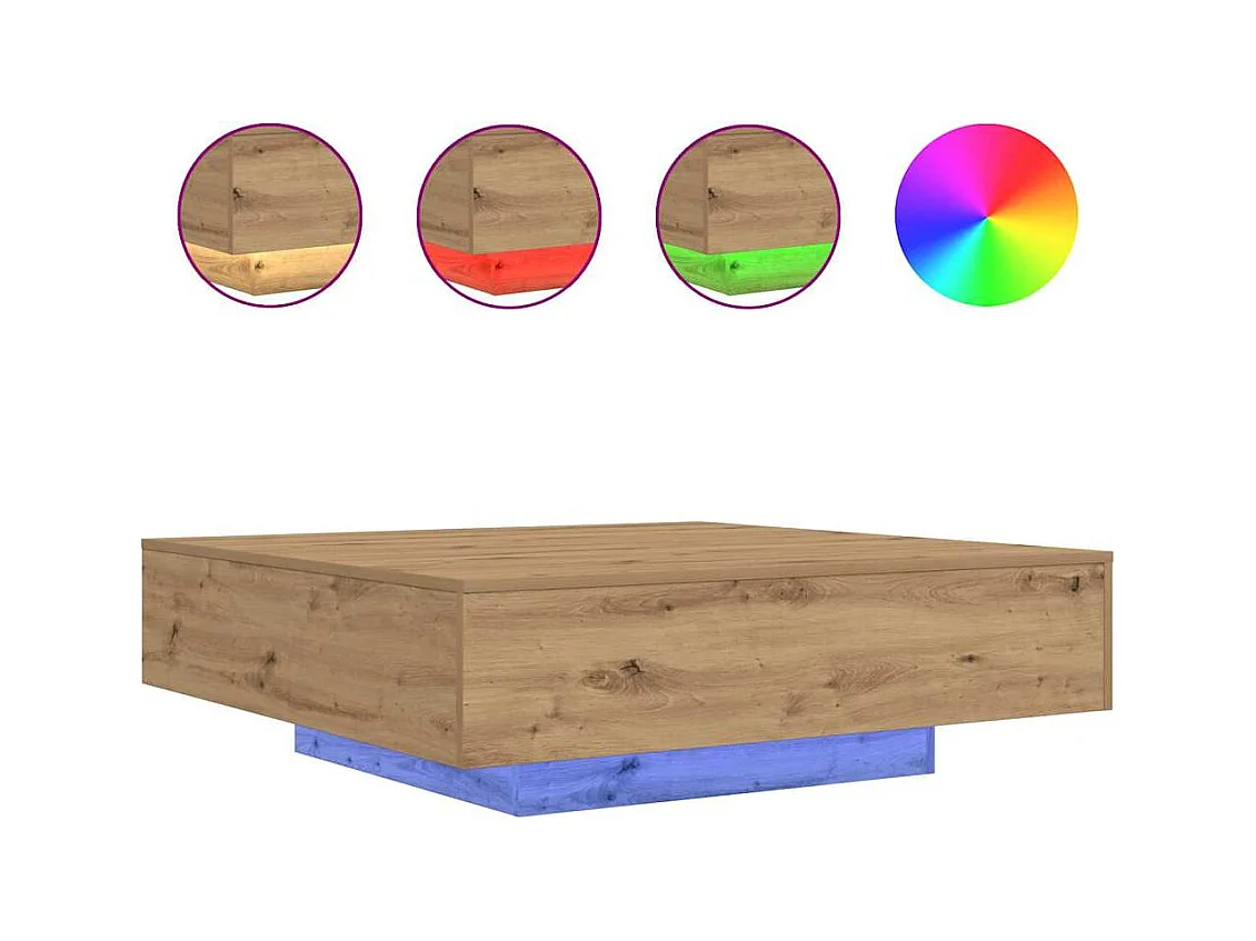 Mesa de centro-Mesa auxiliar-Mesita de centro madera contrachapada roble Sonoma 90x67x33 cm SHL198819