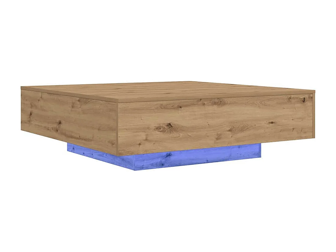 Salontafel | Woonkamertafel | Koffietafel artisanaal eikenkleurig 100 x 100 x 31 cm