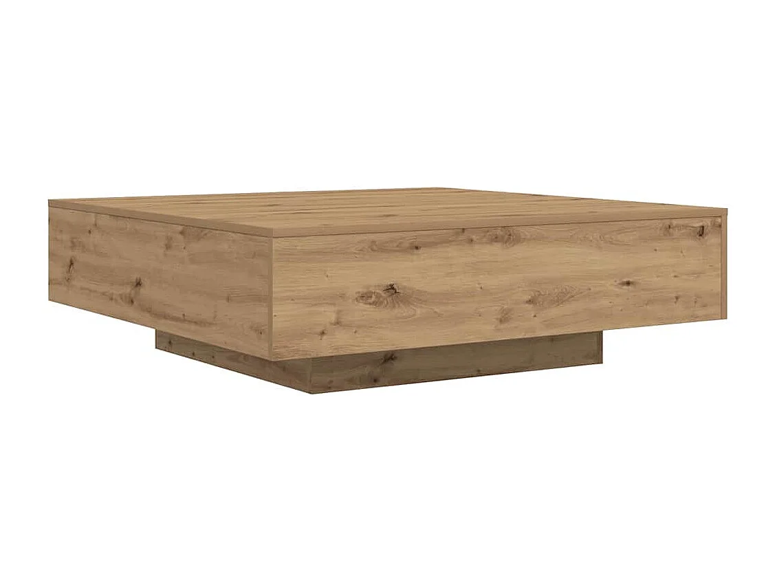 Salontafel | Woonkamertafel | Koffietafel artisanaal eikenkleurig 100 x 100 x 31 cm