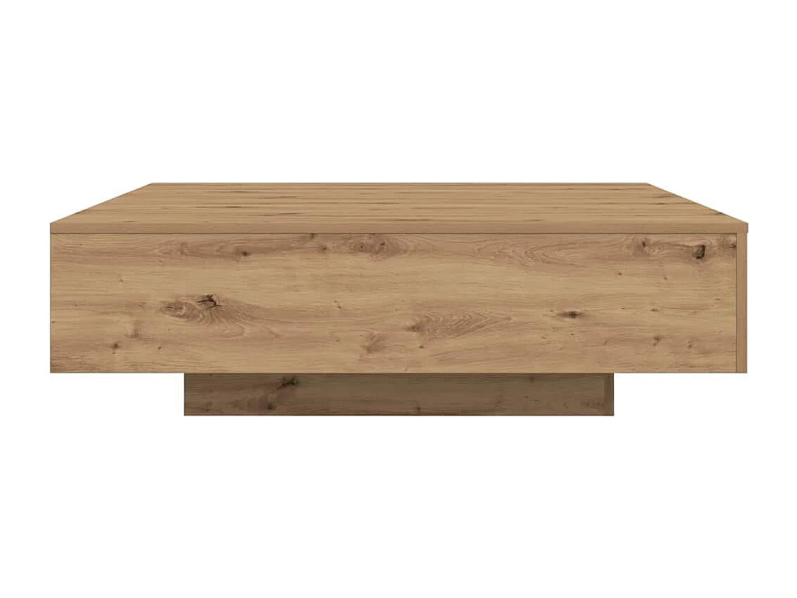 Salontafel | Woonkamertafel | Koffietafel artisanaal eikenkleurig 100 x 100 x 31 cm