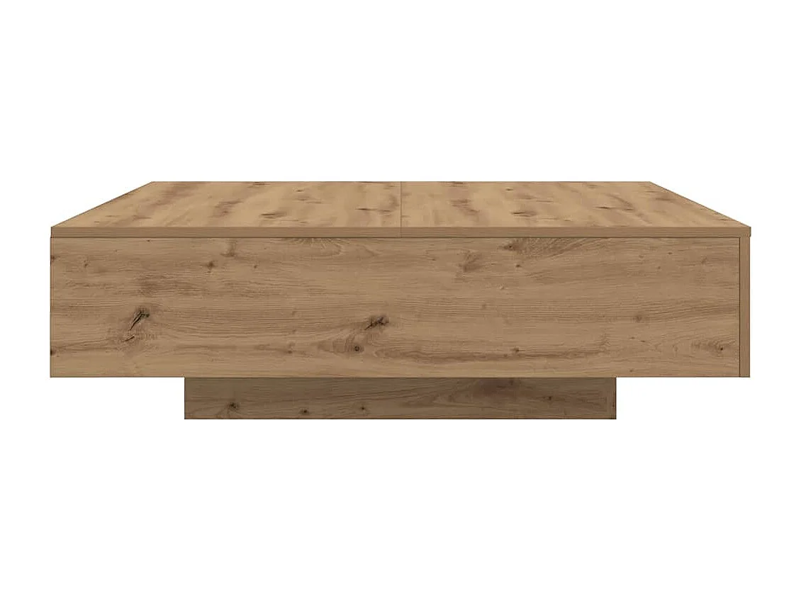 Salontafel | Woonkamertafel | Koffietafel artisanaal eikenkleurig 100 x 100 x 31 cm