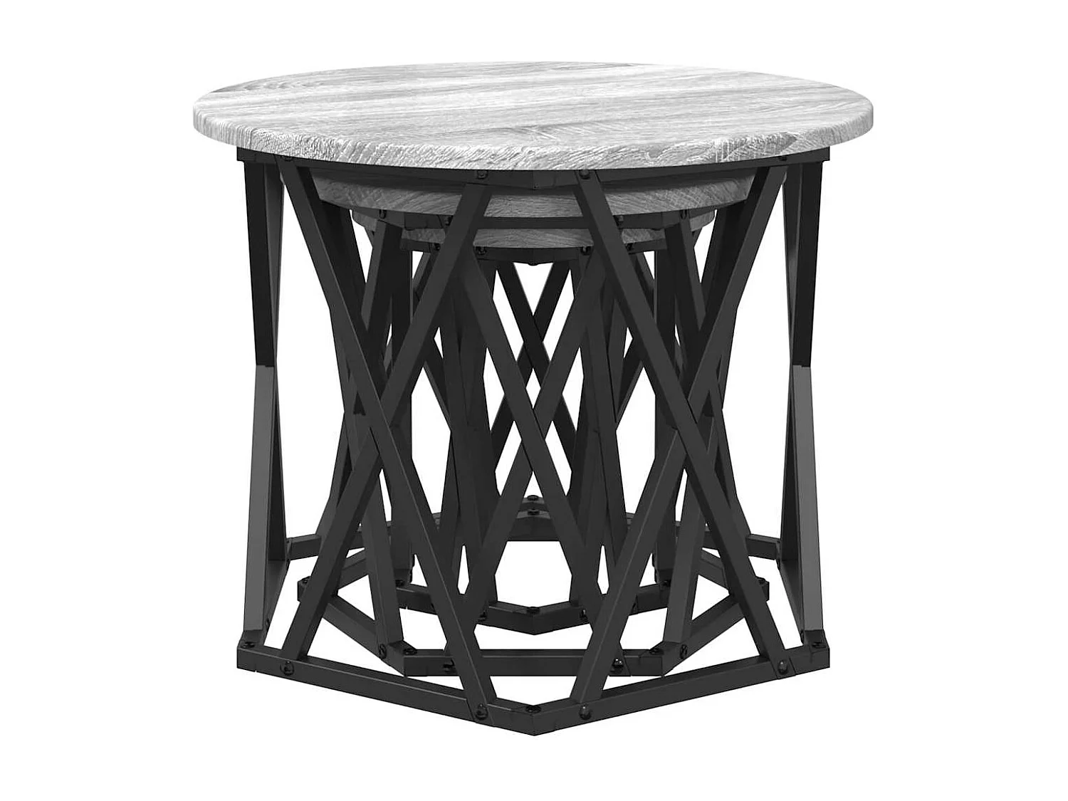 Tables gigognes 3 pièces Bois d'ingénierie gris sonoma SHL72030