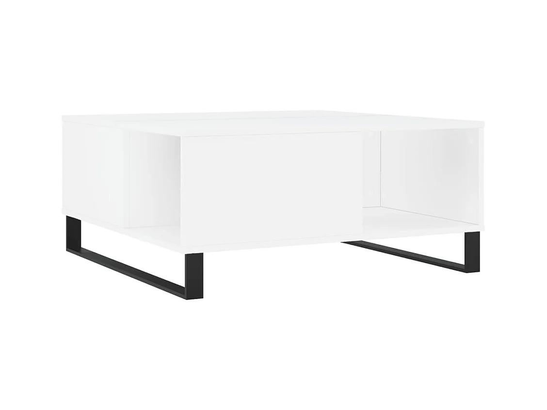 Table basse salon-Table d'appoint blanc 80x80x36,5 cm bois d'ingénierie SHL23922