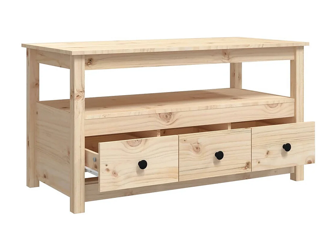 Table basse salon-Table d'appoint 102x49x55 cm Bois massif de pin SHL32791