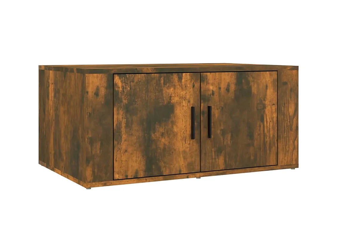 Mesa de centro | Mesa auxiliar madera contrachapada marrón roble 60x50x40 cm SHL2793