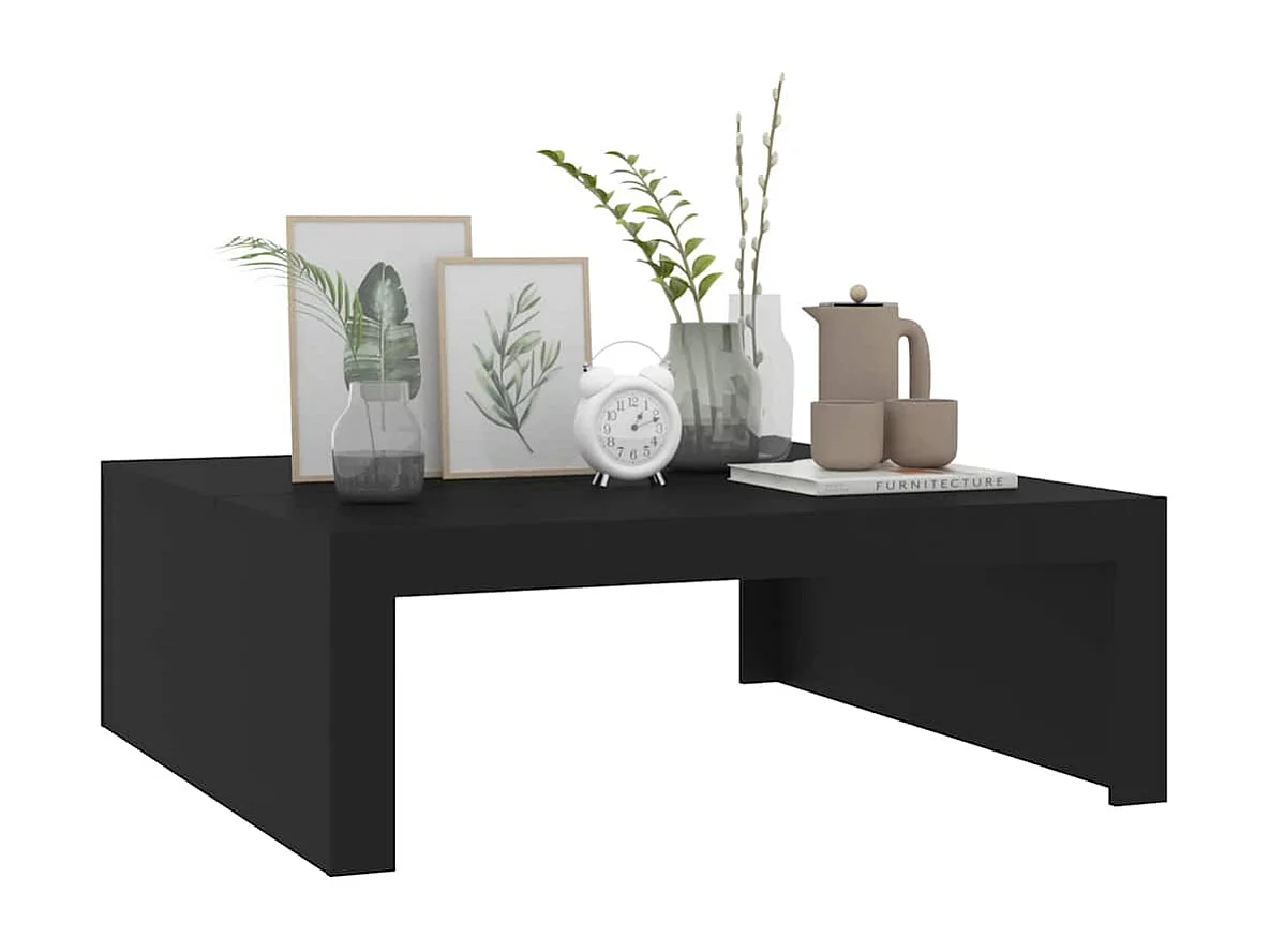 Couchtisch-Sofatisch-Beistelltische Schwarz 100x100x35 cm Holzwerkstoff SHL19730