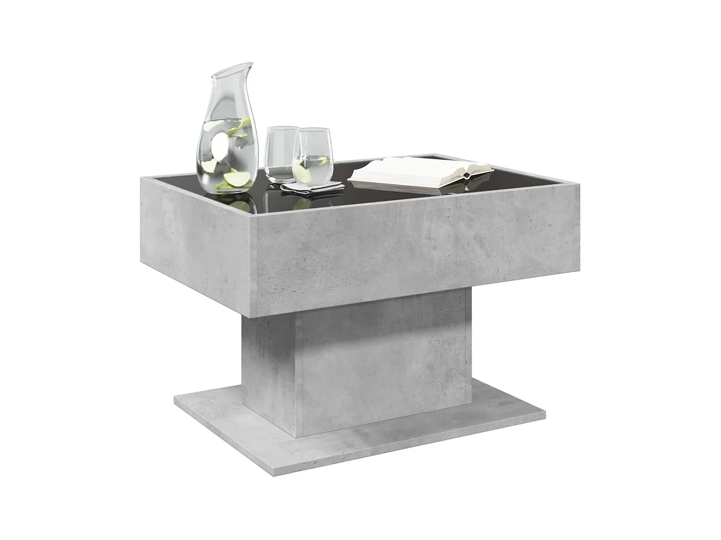 Mesa de centro-Mesa auxiliar madera contrachapada negro 50x50x40 cm SHL217780