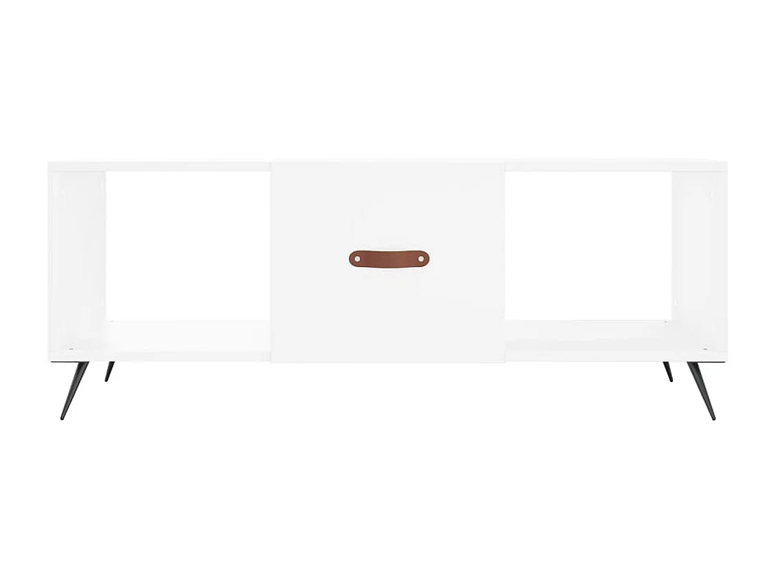 Couchtisch-Wohnzimmertisch-Beistelltische Weiß 102x50x40 cm Holzwerkstoff SHL35161