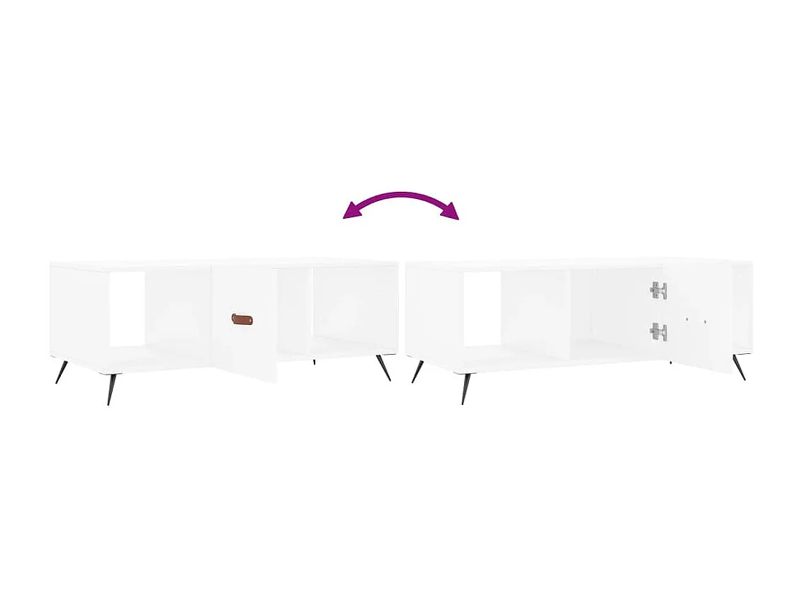 Couchtisch-Wohnzimmertisch-Beistelltische Weiß 102x50x40 cm Holzwerkstoff SHL35161