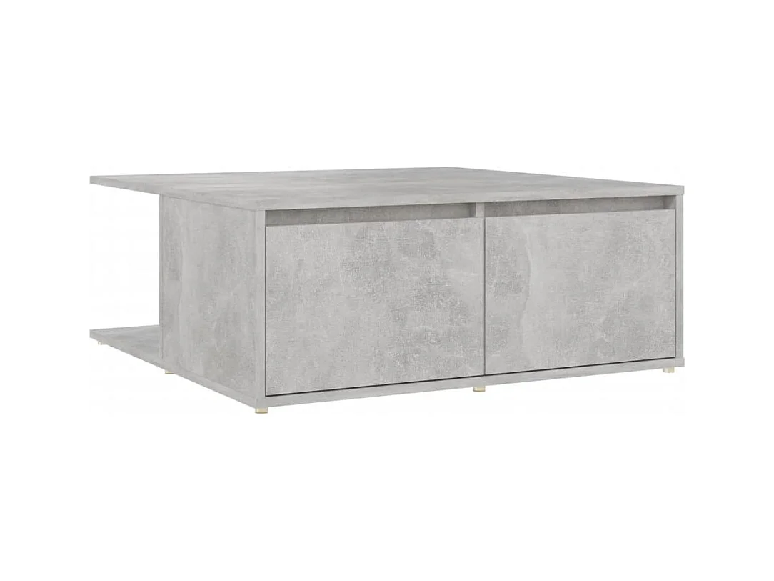 Table basse salon-Table d'appoint gris béton 80x80x31 cm bois d'ingénierie SHL41612
