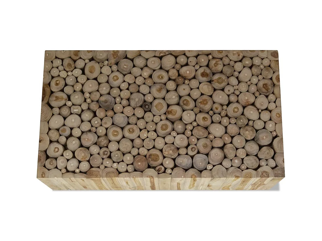 Table basse salon-Table d'appoint Teck véritable 90x50x30 cm SHL57846