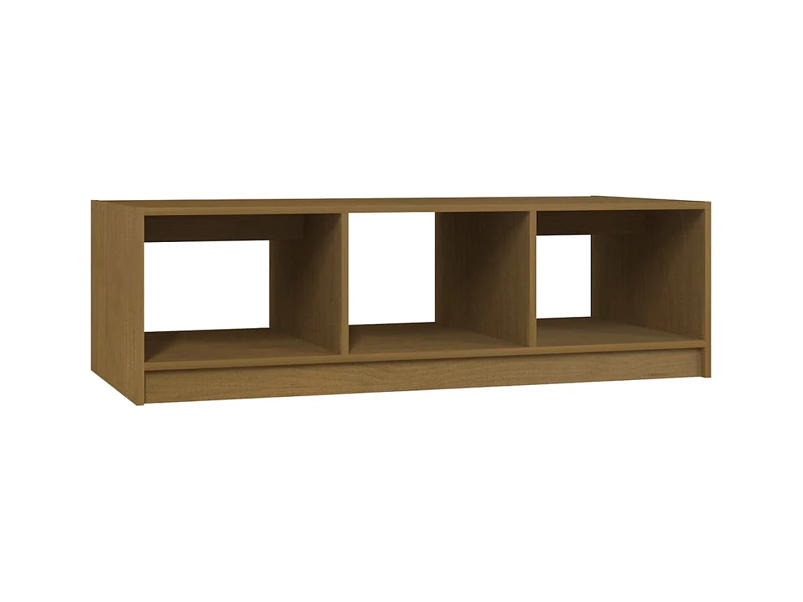 Table basse salon-Table d'appoint marron miel 110x50x34 cm bois de pin massif SHL2921