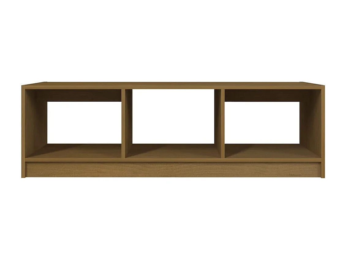 Couchtisch-Sofatisch-Beistelltische Honigbraun 110x50x34 cm Massivholz Kiefer SHL32936