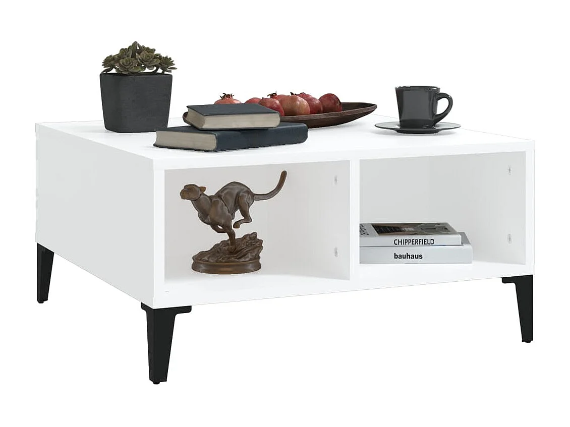 Mesa de centro | Mesa auxiliar con luces LED roble negro 90x49x40 cm SHL2732