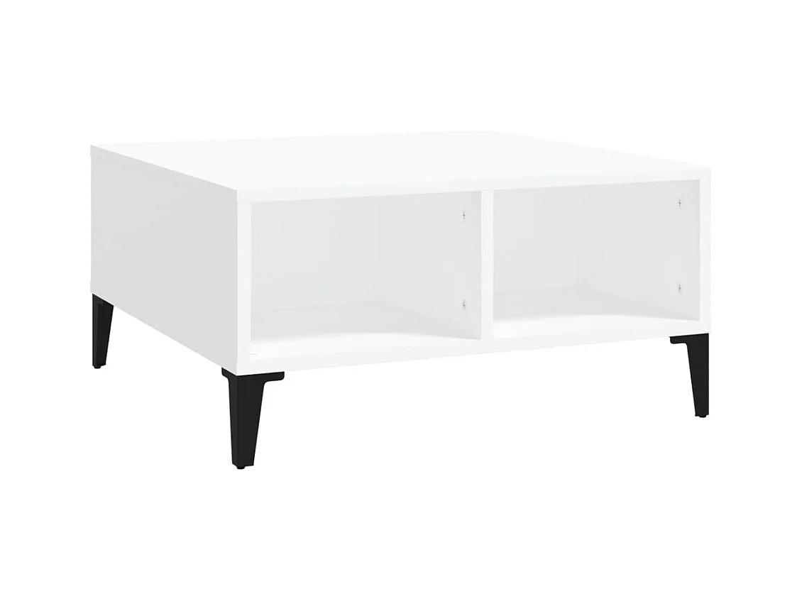 Table basse salon-Table d'appoint blanc 60x60x30 cm bois d'ingénierie SHL26861