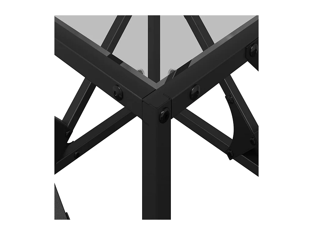 Table basse salon-Table d'appoint-dessus en verre transparent 40x40x41 cm acier SHL98546