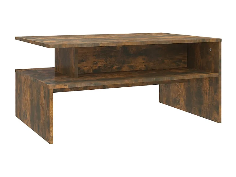 Table basse salon-Table d'appoint Chêne fumé 90x60x42,5 cm Bois d'ingénierie SHL95747