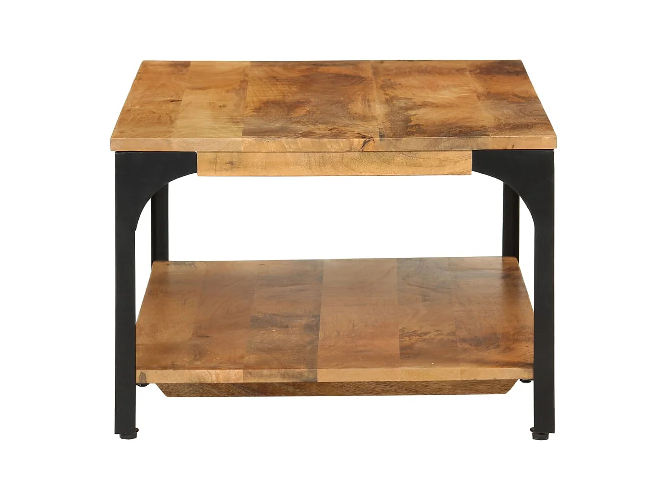 Mesa de centro | Mesa de apoio | Mesa de café 2 prateleiras 100x55x38cm mangueira maciça e aço