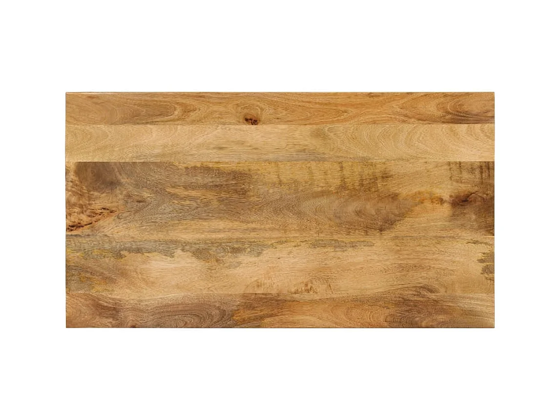 Mesa de centro | Mesa de apoio | Mesa de café 2 prateleiras 100x55x38cm mangueira maciça e aço