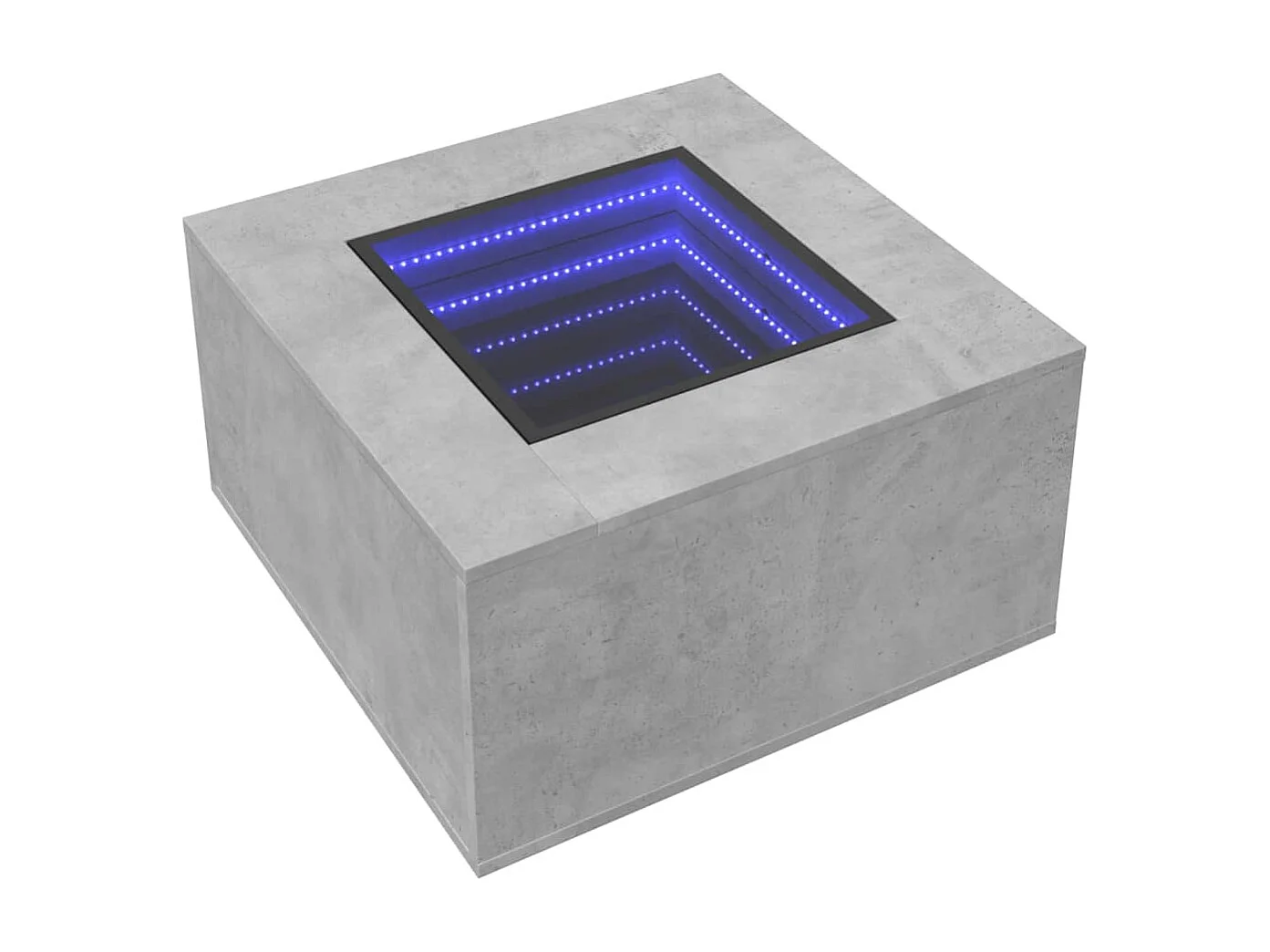 LED Couchtisch-Beistelltische-Sofatisch Betongrau 60x60x40 cm Holzwerkstoff SHL83893
