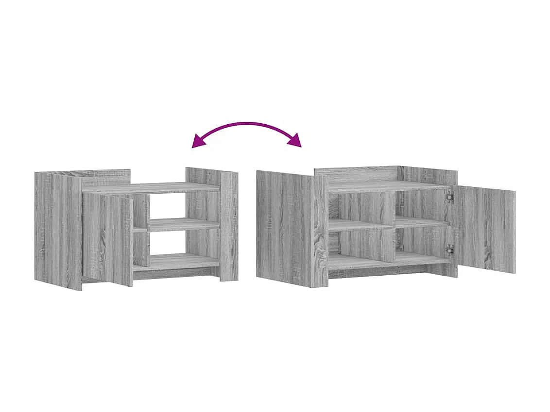 Couchtisch-Wohnzimmertisch-Beistelltische Grau Sonoma 80x50x50 cm Holzwerkstoff SHL7005